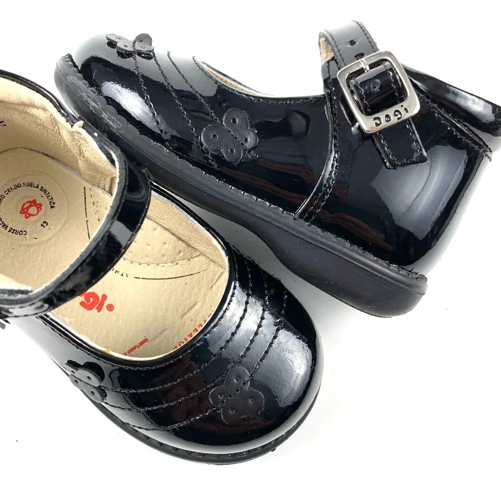 Dogi Infant Black Patent Leather Mary Jane Size 6